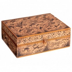 caja de madera pintada a mano